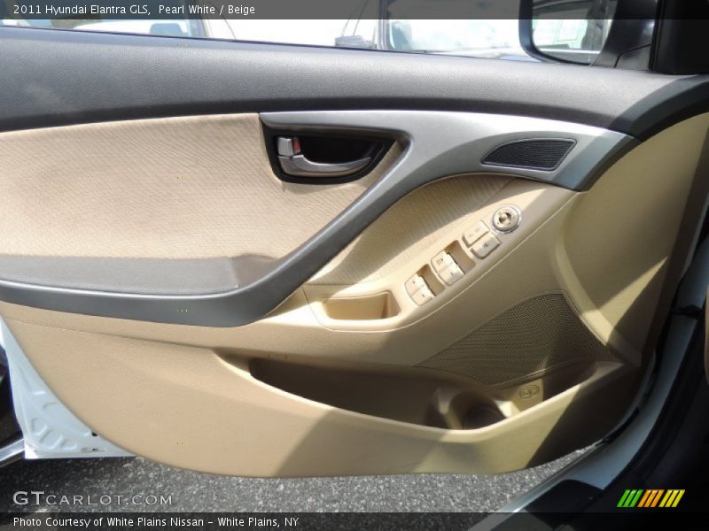 Pearl White / Beige 2011 Hyundai Elantra GLS