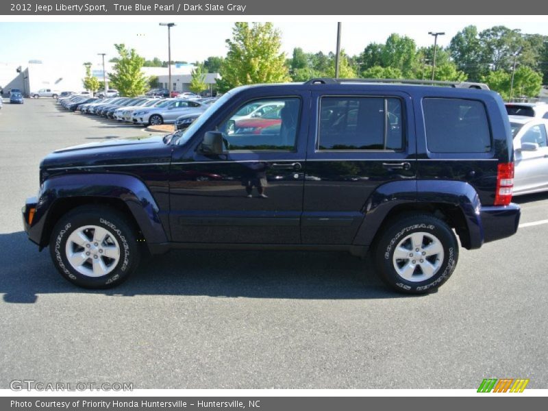 True Blue Pearl / Dark Slate Gray 2012 Jeep Liberty Sport