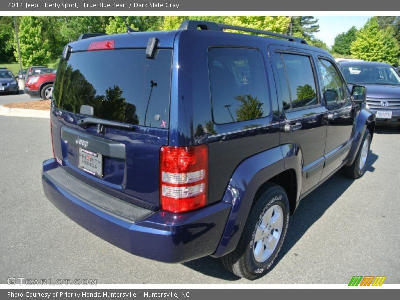 True Blue Pearl / Dark Slate Gray 2012 Jeep Liberty Sport