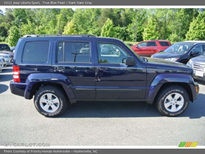 True Blue Pearl / Dark Slate Gray 2012 Jeep Liberty Sport
