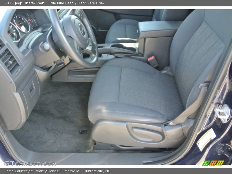 True Blue Pearl / Dark Slate Gray 2012 Jeep Liberty Sport