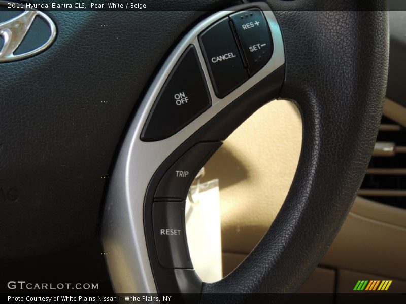 Pearl White / Beige 2011 Hyundai Elantra GLS