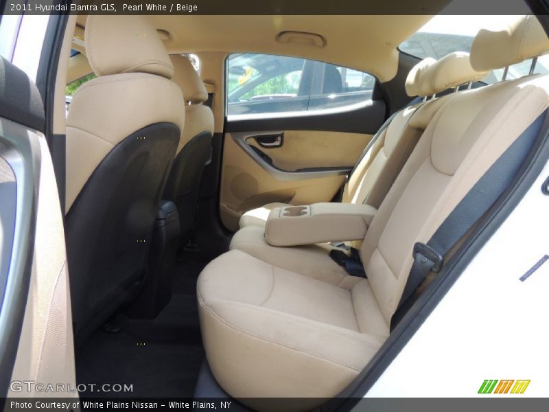 Pearl White / Beige 2011 Hyundai Elantra GLS