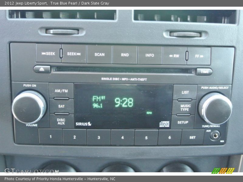 True Blue Pearl / Dark Slate Gray 2012 Jeep Liberty Sport
