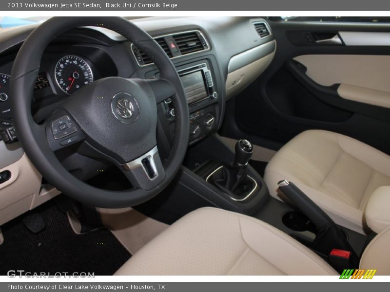 Black Uni / Cornsilk Beige 2013 Volkswagen Jetta SE Sedan