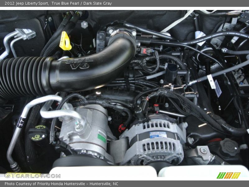 True Blue Pearl / Dark Slate Gray 2012 Jeep Liberty Sport