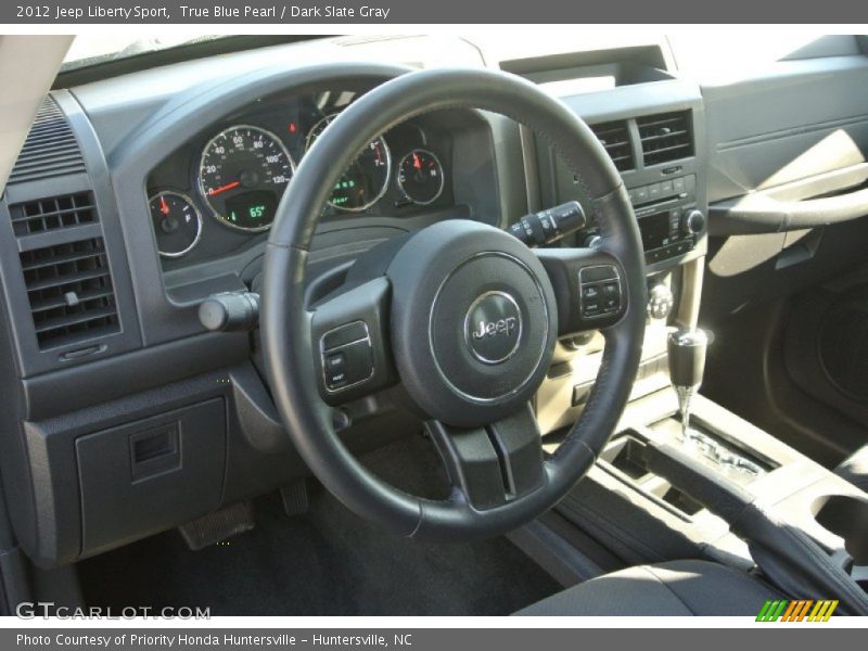 True Blue Pearl / Dark Slate Gray 2012 Jeep Liberty Sport