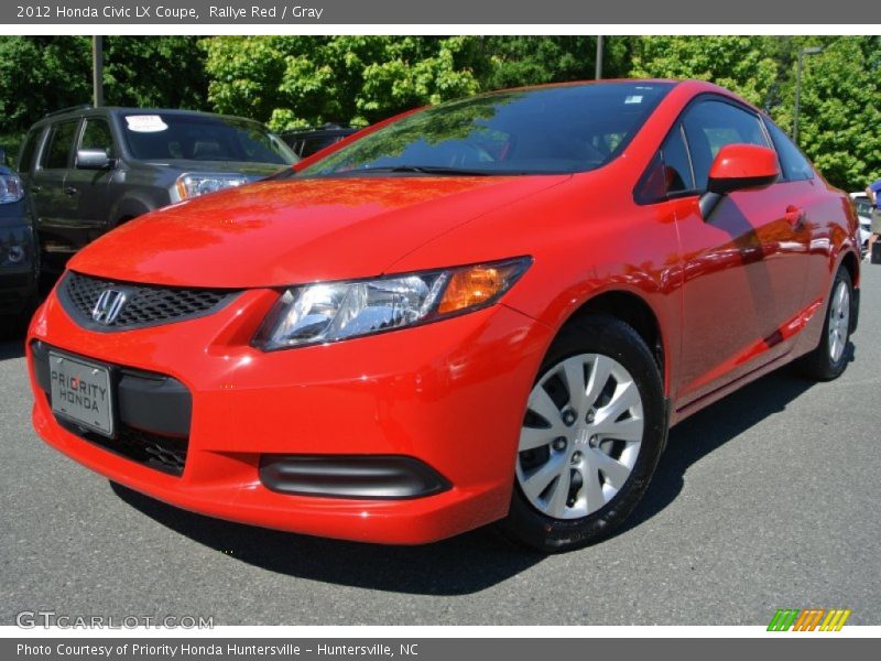 Rallye Red / Gray 2012 Honda Civic LX Coupe