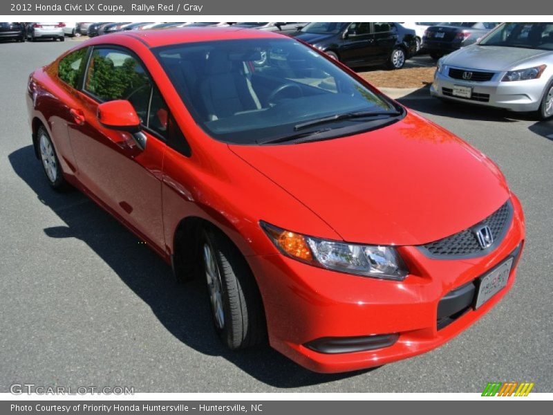 Rallye Red / Gray 2012 Honda Civic LX Coupe