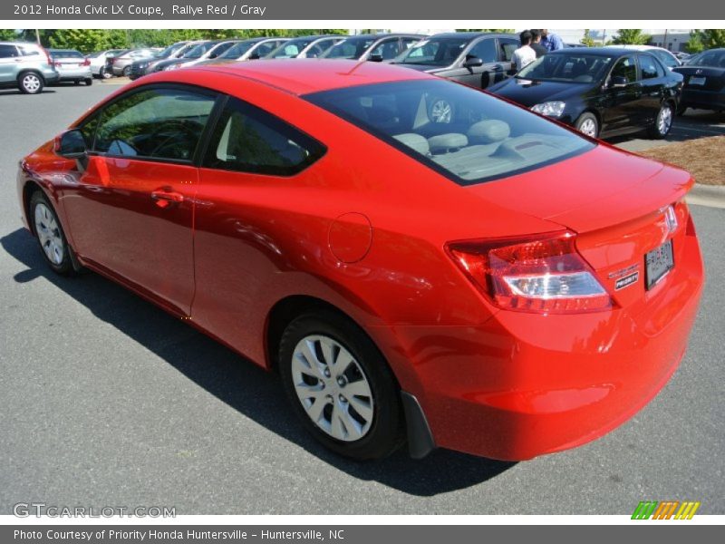 Rallye Red / Gray 2012 Honda Civic LX Coupe
