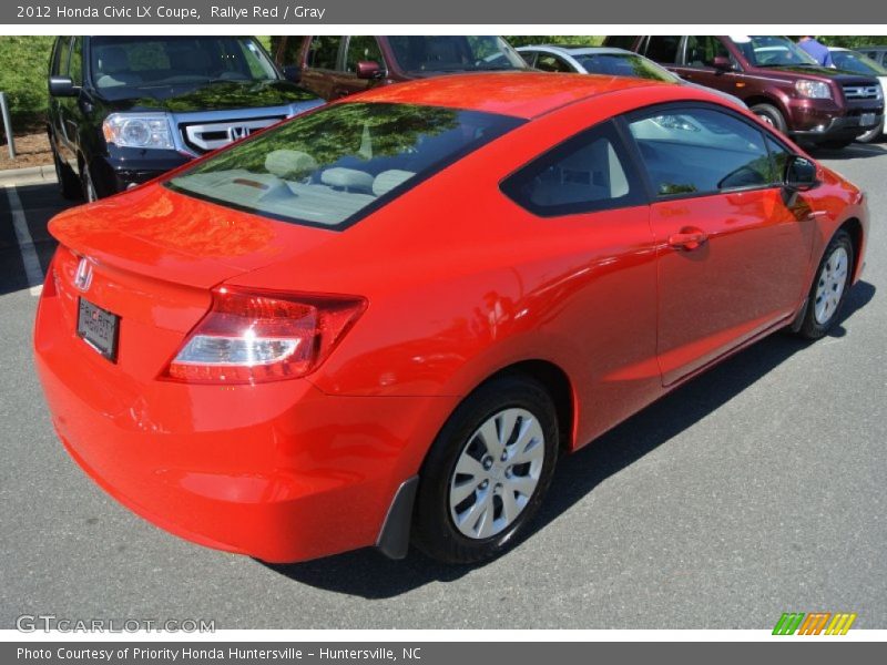 Rallye Red / Gray 2012 Honda Civic LX Coupe