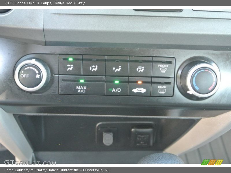 Rallye Red / Gray 2012 Honda Civic LX Coupe