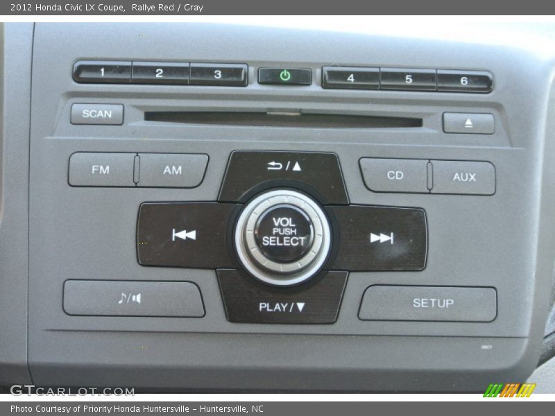 Rallye Red / Gray 2012 Honda Civic LX Coupe