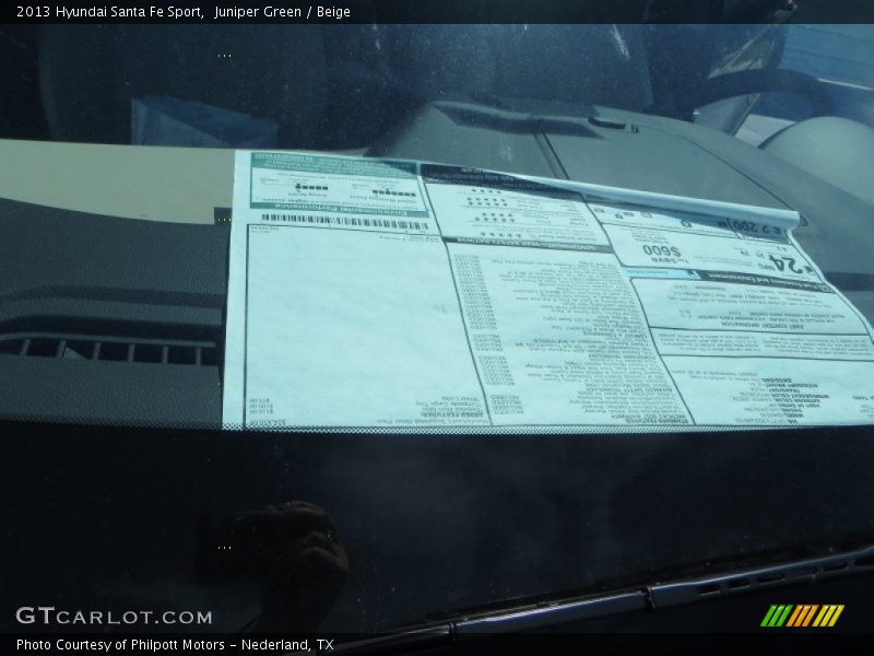 Juniper Green / Beige 2013 Hyundai Santa Fe Sport