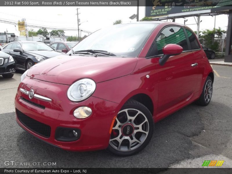 Rosso (Red) / Sport Tessuto Nero/Nero (Black/Black) 2012 Fiat 500 Sport