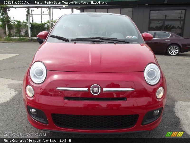 Rosso (Red) / Sport Tessuto Nero/Nero (Black/Black) 2012 Fiat 500 Sport