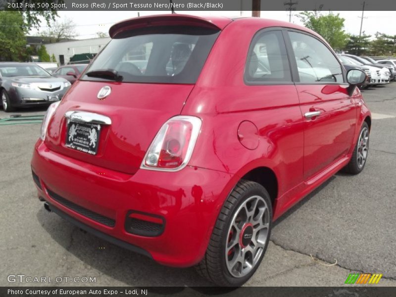 Rosso (Red) / Sport Tessuto Nero/Nero (Black/Black) 2012 Fiat 500 Sport