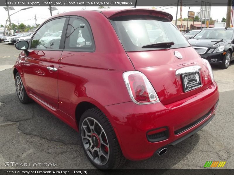 Rosso (Red) / Sport Tessuto Nero/Nero (Black/Black) 2012 Fiat 500 Sport