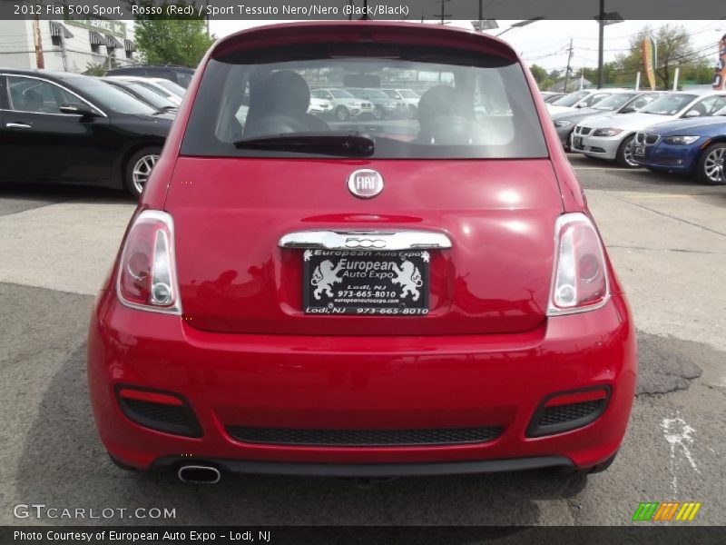 Rosso (Red) / Sport Tessuto Nero/Nero (Black/Black) 2012 Fiat 500 Sport
