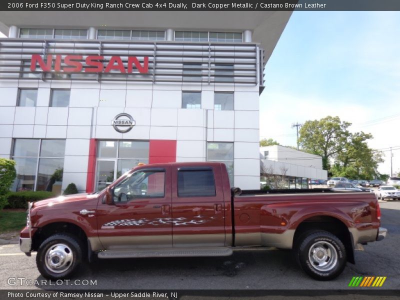 Dark Copper Metallic / Castano Brown Leather 2006 Ford F350 Super Duty King Ranch Crew Cab 4x4 Dually