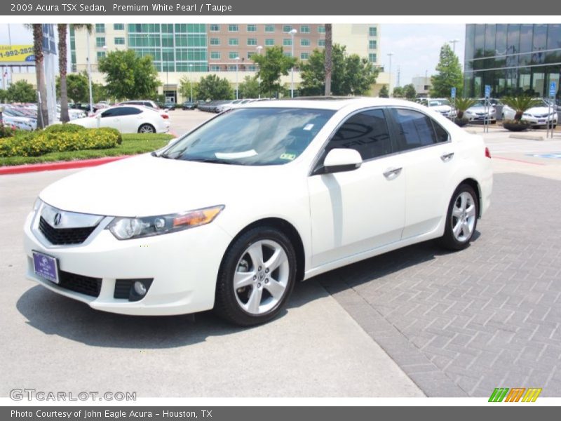 Premium White Pearl / Taupe 2009 Acura TSX Sedan