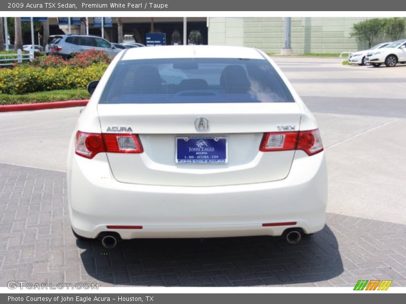 Premium White Pearl / Taupe 2009 Acura TSX Sedan