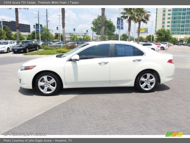 Premium White Pearl / Taupe 2009 Acura TSX Sedan