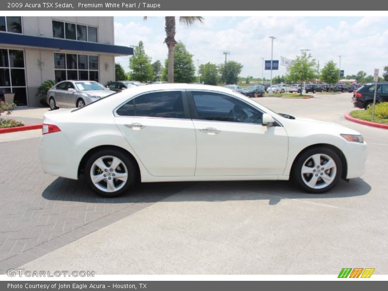 Premium White Pearl / Taupe 2009 Acura TSX Sedan