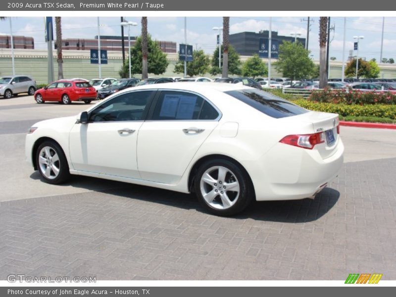 Premium White Pearl / Taupe 2009 Acura TSX Sedan