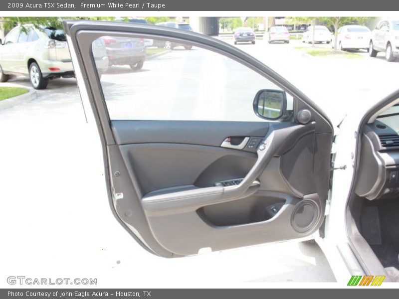 Premium White Pearl / Taupe 2009 Acura TSX Sedan