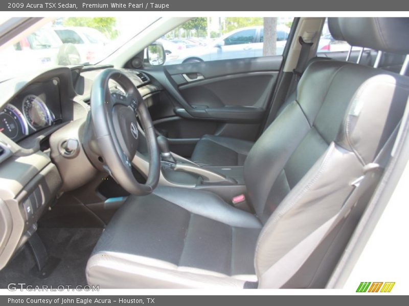Premium White Pearl / Taupe 2009 Acura TSX Sedan