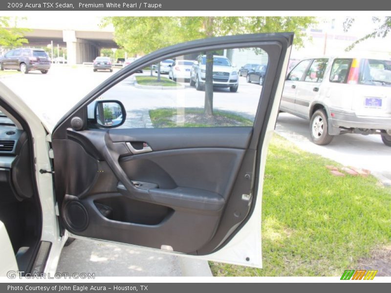 Premium White Pearl / Taupe 2009 Acura TSX Sedan