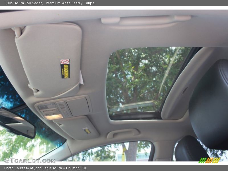 Premium White Pearl / Taupe 2009 Acura TSX Sedan