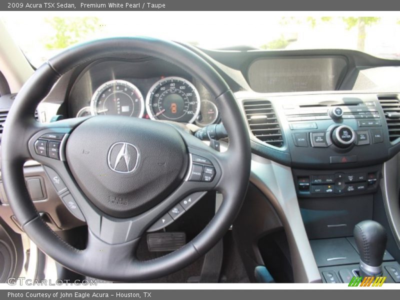 Premium White Pearl / Taupe 2009 Acura TSX Sedan