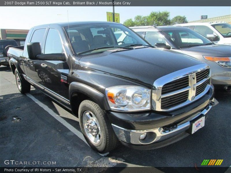 Brilliant Black / Medium Slate Gray 2007 Dodge Ram 2500 SLT Mega Cab