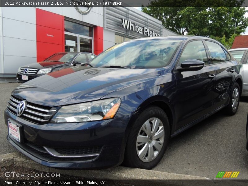 Night Blue Metallic / Titan Black 2012 Volkswagen Passat 2.5L S
