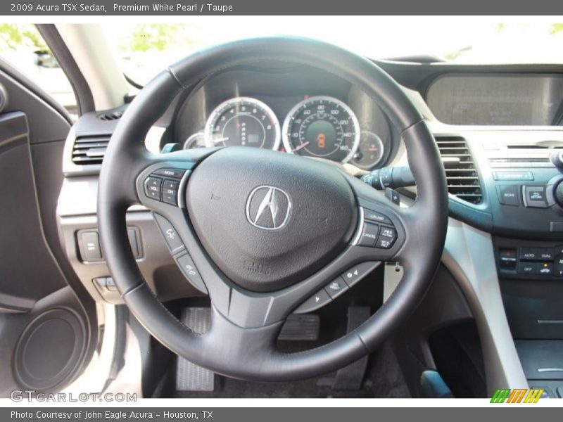 Premium White Pearl / Taupe 2009 Acura TSX Sedan