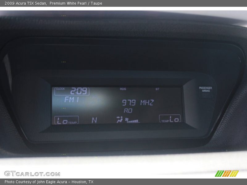 Premium White Pearl / Taupe 2009 Acura TSX Sedan