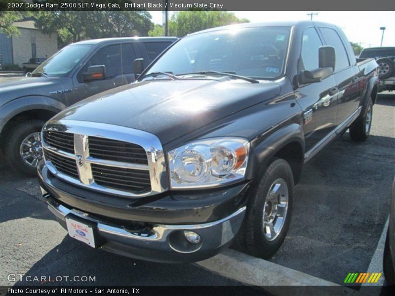 Brilliant Black / Medium Slate Gray 2007 Dodge Ram 2500 SLT Mega Cab