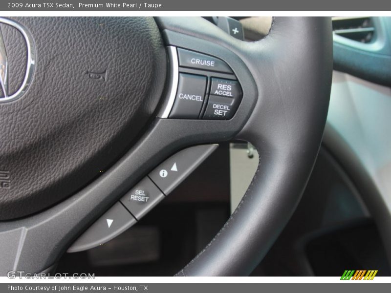 Premium White Pearl / Taupe 2009 Acura TSX Sedan