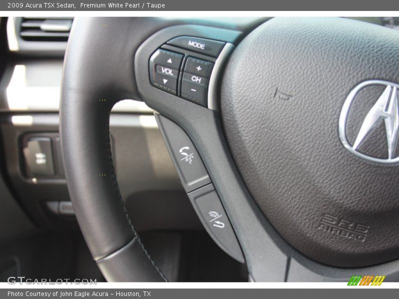Premium White Pearl / Taupe 2009 Acura TSX Sedan