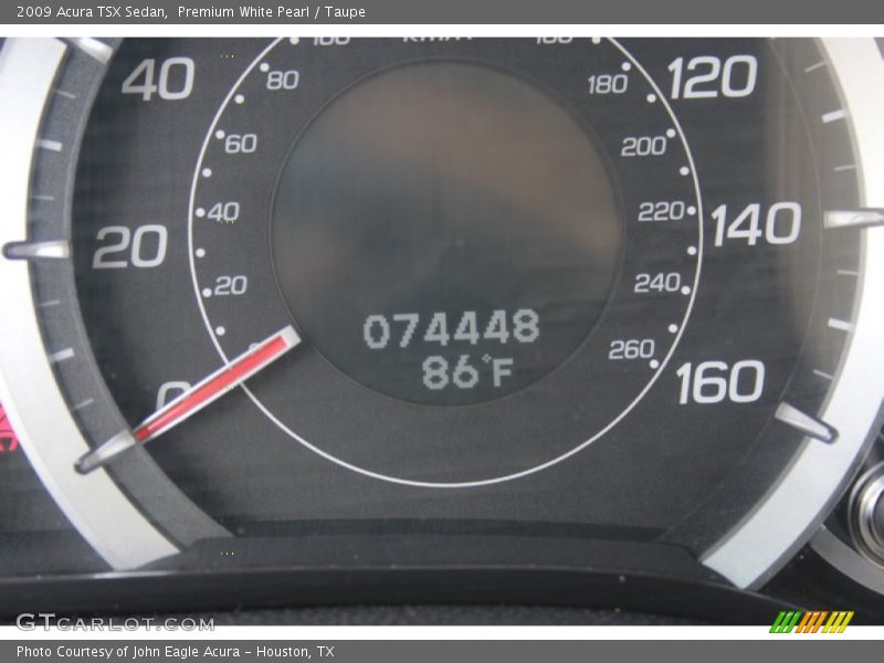 Premium White Pearl / Taupe 2009 Acura TSX Sedan
