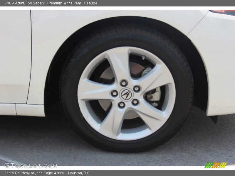 Premium White Pearl / Taupe 2009 Acura TSX Sedan