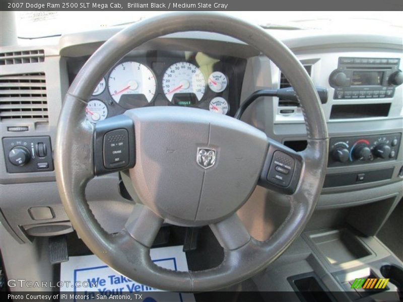 Brilliant Black / Medium Slate Gray 2007 Dodge Ram 2500 SLT Mega Cab