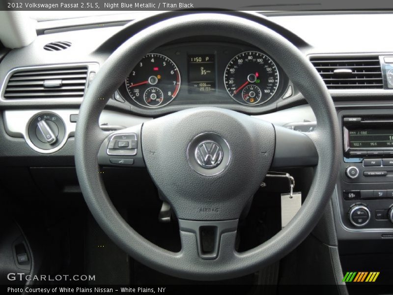 Night Blue Metallic / Titan Black 2012 Volkswagen Passat 2.5L S