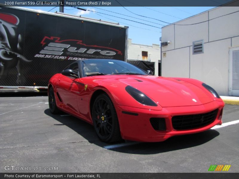 Rosso Corsa (Red) / Beige 2008 Ferrari 599 GTB Fiorano F1