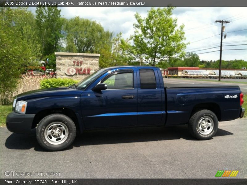 Patriot Blue Pearl / Medium Slate Gray 2005 Dodge Dakota ST Club Cab 4x4