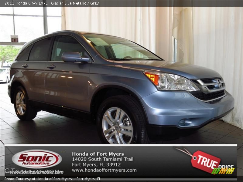 Glacier Blue Metallic / Gray 2011 Honda CR-V EX-L