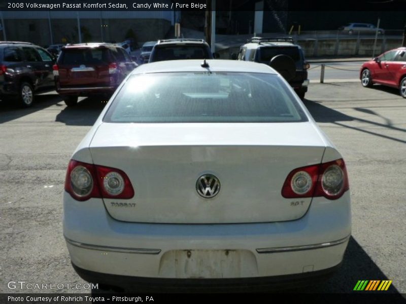 Candy White / Pure Beige 2008 Volkswagen Passat Komfort Sedan