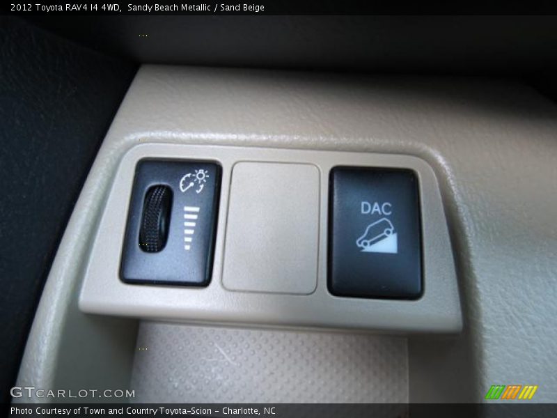 Controls of 2012 RAV4 I4 4WD